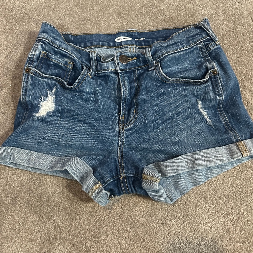 old navy boyfriend jean shorts